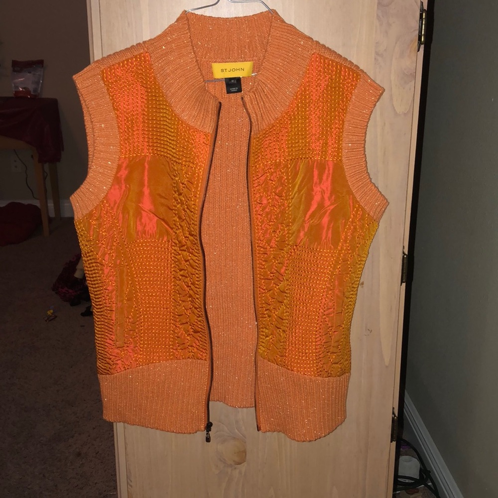Light orange vest.